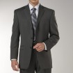 Grey tailored fit suit with a classic design.