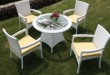 rattan garden coffee table and chairs-CZ-2084