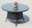 Outdoor rattan table