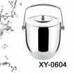 Stainless steel ice bucket with handle