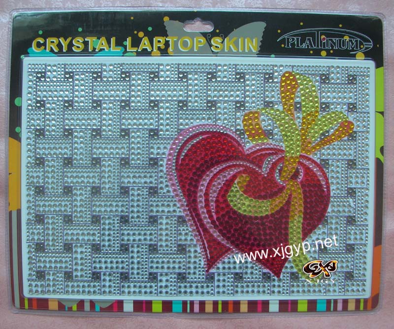 2011 TOP SALE--Rhinestone Laptop Sticker--XJNB69