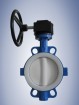 Two piece body butterfly valve
