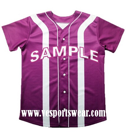 fashion purple baseball jersey