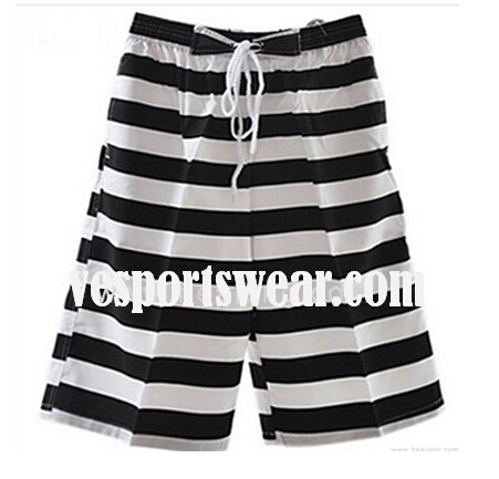 Mens black and white custom beach pants