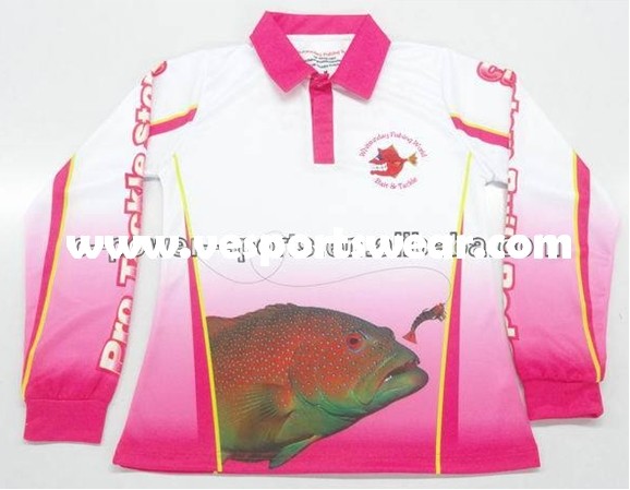custom sublimated design fishing jerseys