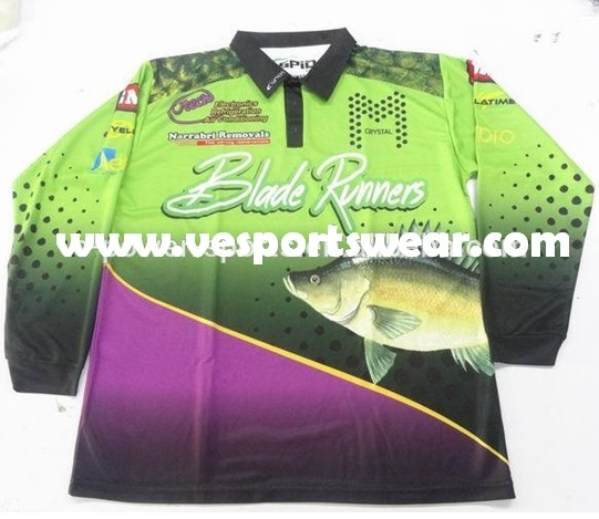 custom sublimated fishing jerseys