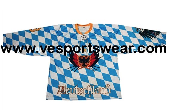 2014 fasion ice hockey jersey with dry fit materia