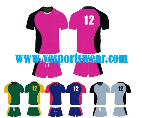 Name brand rugby competition uniforms