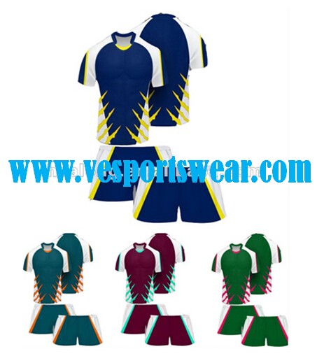 New design dry fit sublimation rugby jerseys