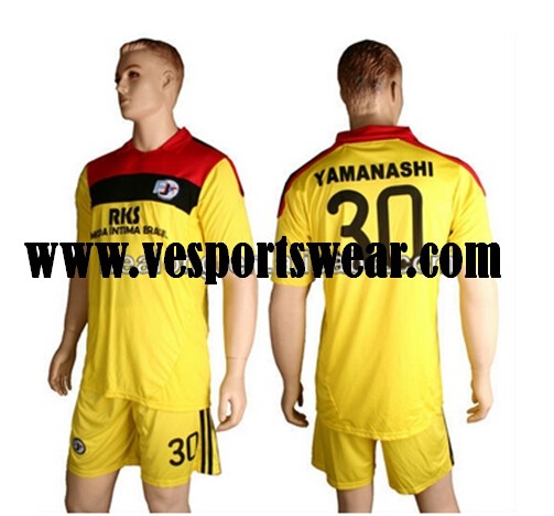 100% polyester custom sublimation soccer uniform