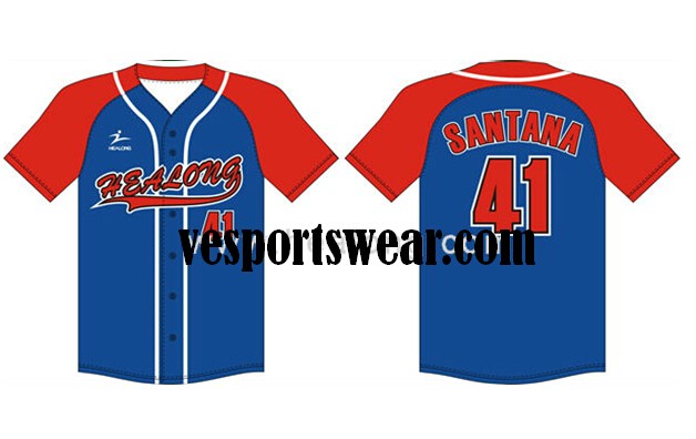 short sleeve round collar softball jerseys