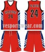 100% polyester custom made basketball uniform