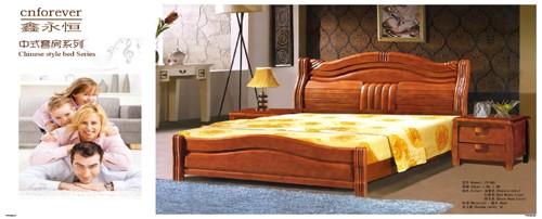 Solid Wooden Bed In Home Furniture