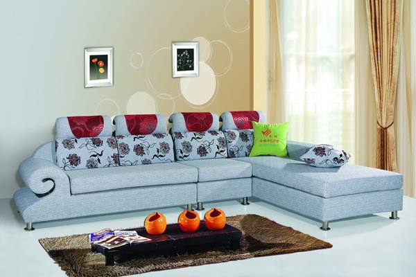 Gray fabric sofa SF-809B
