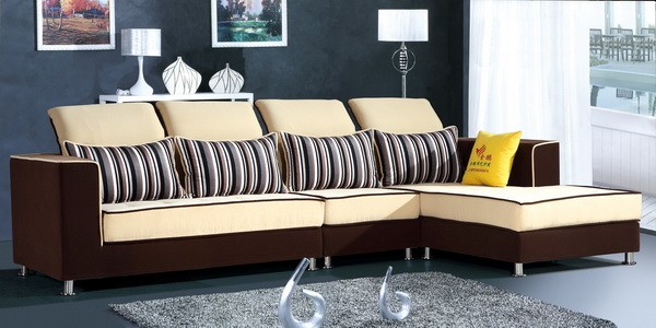 Yellow contracted cloth art sofa1300A