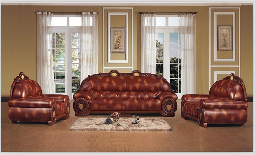 Modern genuine leather sofa