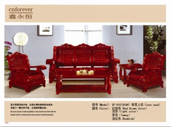 Antique style wood sofa sets with tea tableSF-010