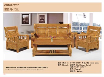 The real wood double sofa SF-008(518#)