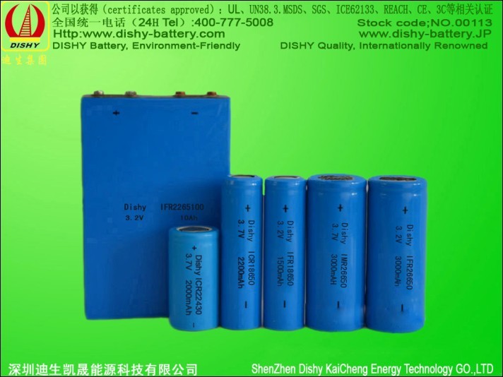 3.7V 18650 2200mah lithium battery