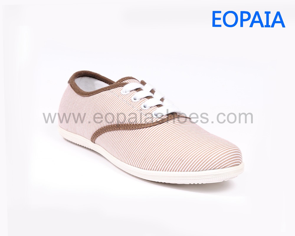 Women Low Cut  Casual  Stripe Canvas shoes 82214