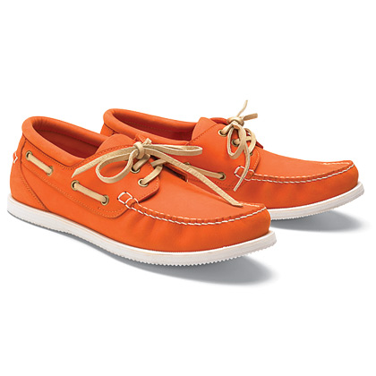 orange deck shoes