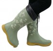 green rain boots 