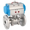 3Pc Pneumatic Flanged Ball Valve 