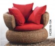 rattan swivel sofa