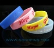 cheaper debossed and filled color silicone band