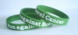 Debossed fill color silicone bracelet