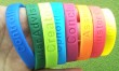 Debossed silicone bracelet