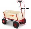 children's wooden wagon cart with brake