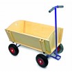 wooden wagon cart with brake
