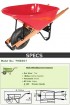WH6601 6 cuft wheelbarrow with poly and steel tray