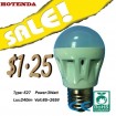 Hotsales!!! $1.25/pcs 3W brightness LED Bulb