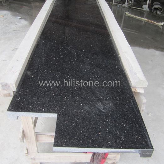 Black Galaxy Countertop - Laminated Straight Edge