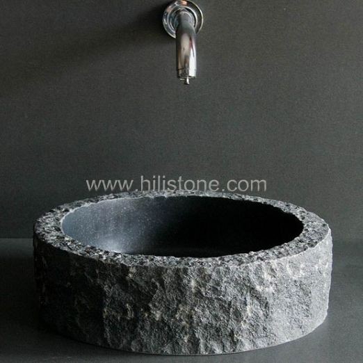 Black Granite Polished Stone Sink