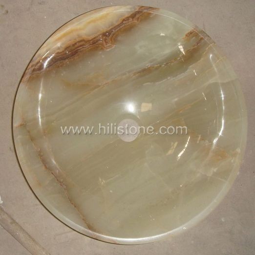 Green Onyx Polished Stone Sink