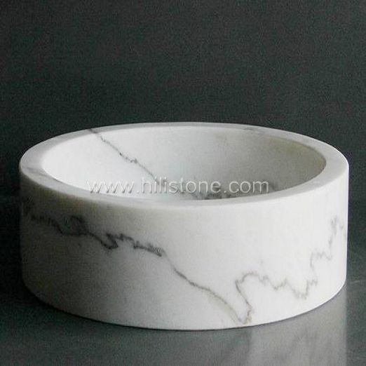 White Marble Polished Stone Sink