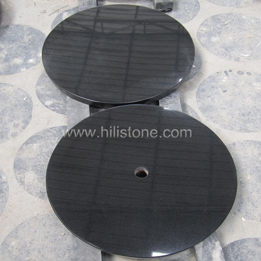 Black Granite Polished Table top - Round