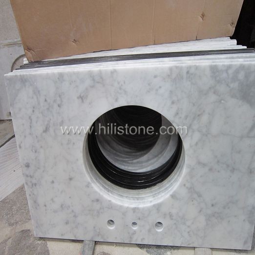 Bianco Carrara Marble Polished Vanity Top