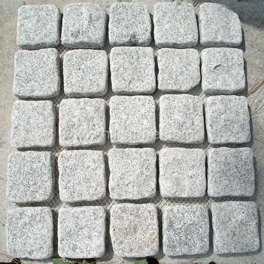 G603 Cobblestone on Mesh-Natural+Tumbled - Square