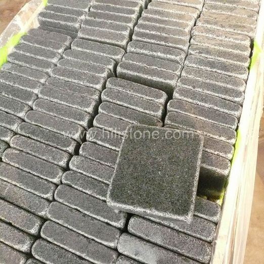 G654 Granite Flamed + Tumbled Cobblestone