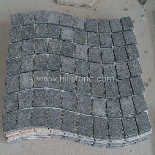 G684 Cobblestone on Mesh-Flamed - Wave Shape