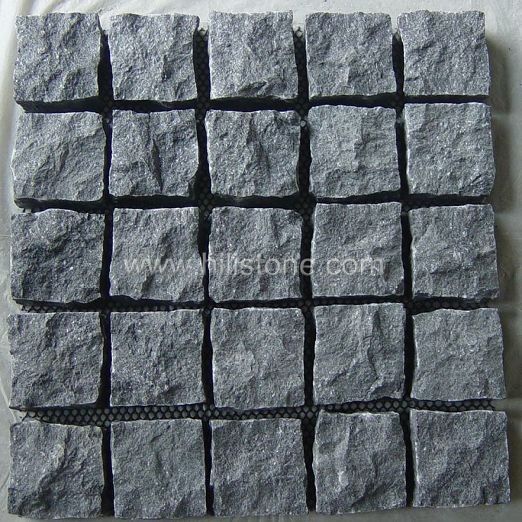 G684 Cobblestone on Mesh-Natural-Square Shape