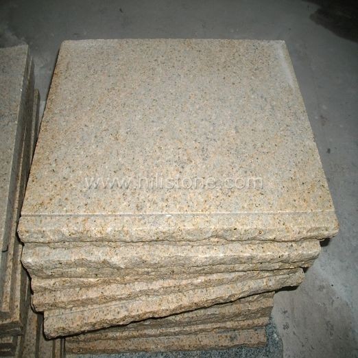 G682 Granite Flamed Step with natural edge