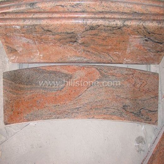 Imported Multicolor Red Granite Polished Step