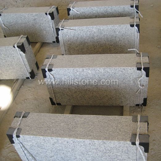 G602 Silver Grey Granite Flamed Stone Block Step