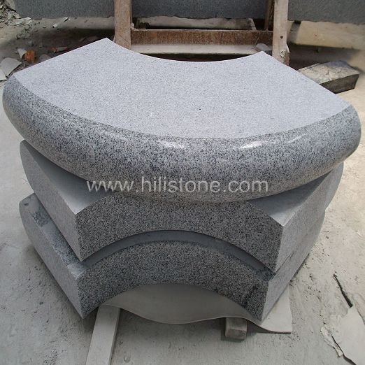 G603 Silver Grey Granite Flamed Stone Block Step