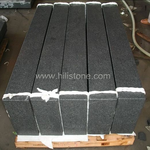 G654 Blue Black Granite Flamed Stone Block Step